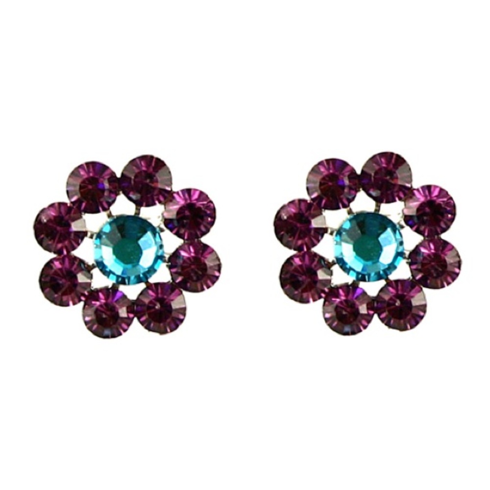 Tarina Tarantino Crystal Flower Earrings